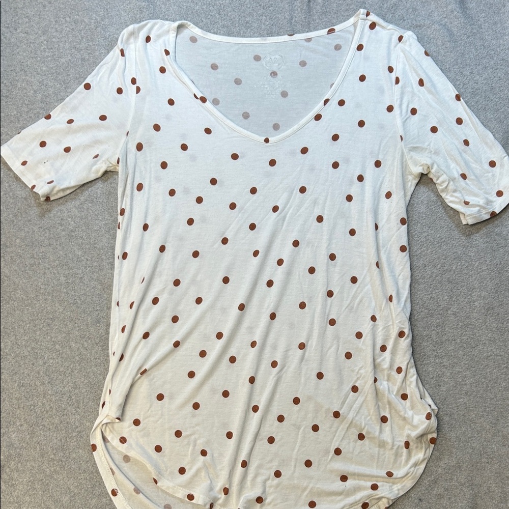 Polka Dot V-Neck Women Top